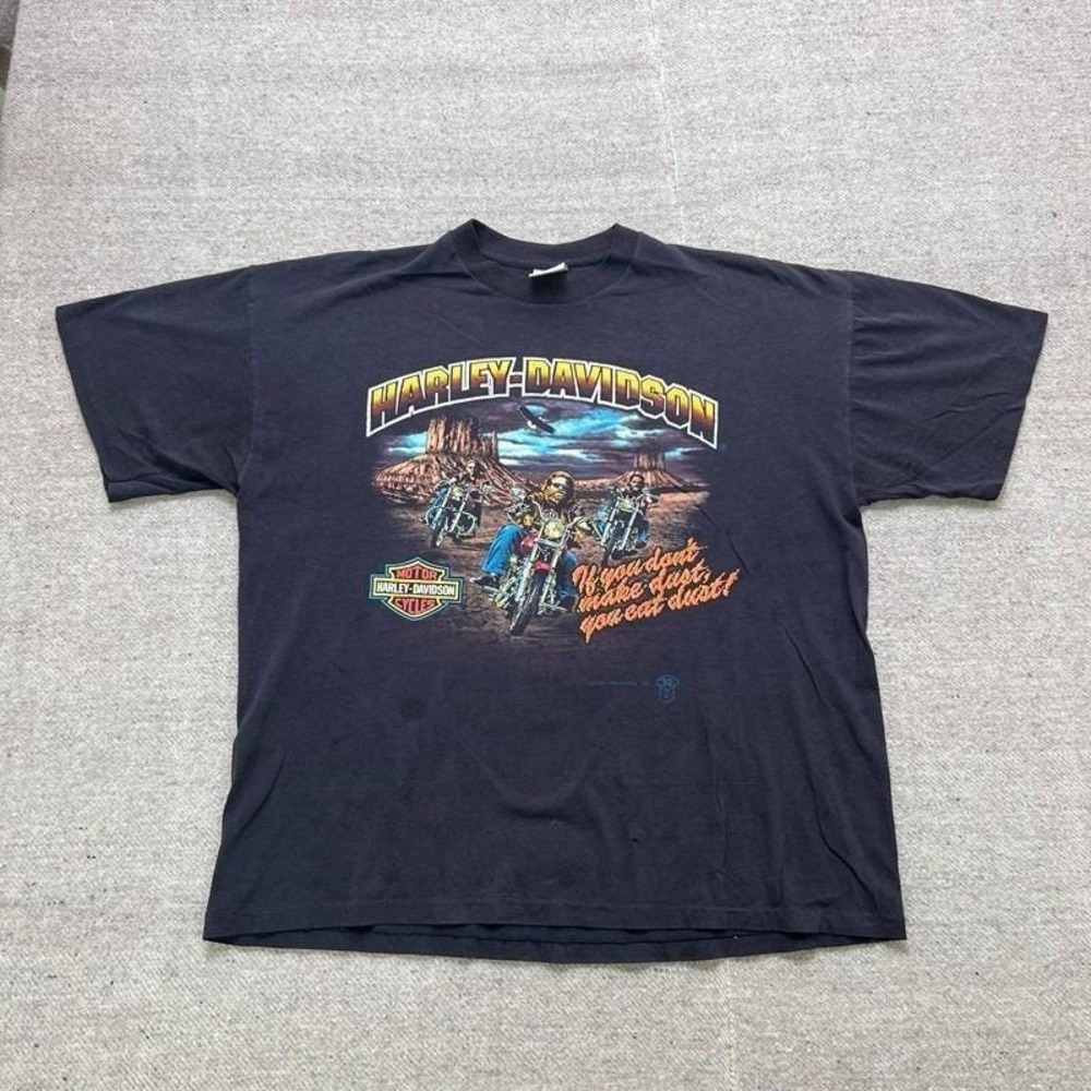 Vintage Harley Davidson Shirt Mens XL Black 1980s Florida